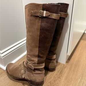 Ugg Brown and suede Leather Knee-High Boots
